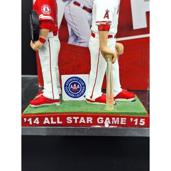 Mike Trout Angels MVP 2014 & 2016, All Star 2014 & 2015 Double Bobblehead (516) - Picture 9 of 14